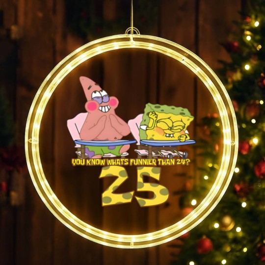 Discover Squarepants You Know Whats Funnier Than 24 LED Christmas Window Lights