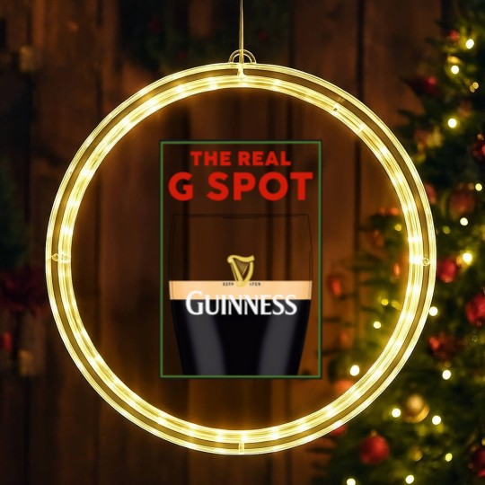 Discover Guinness Vintage LED Christmas Window Lights, Split the G, Funny LED Christmas Window Lights
