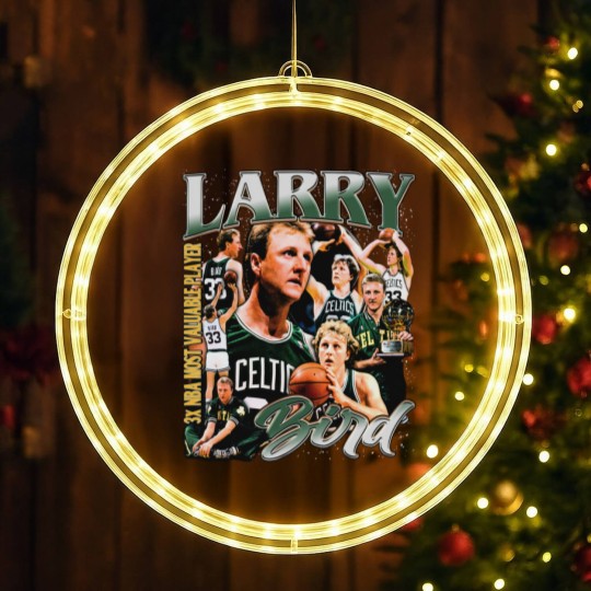 Discover Larry Bird Vintage LED Christmas Window Lights, Larry Bird Fan Tees, Basketball LED Christmas Window Lights