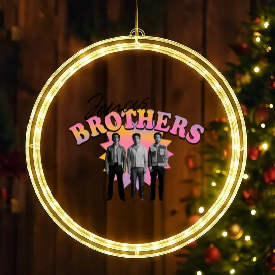 Discover Jonas Brothers Weve Been on Pink - Jonas Brothers Merch LED Christmas Window Lights