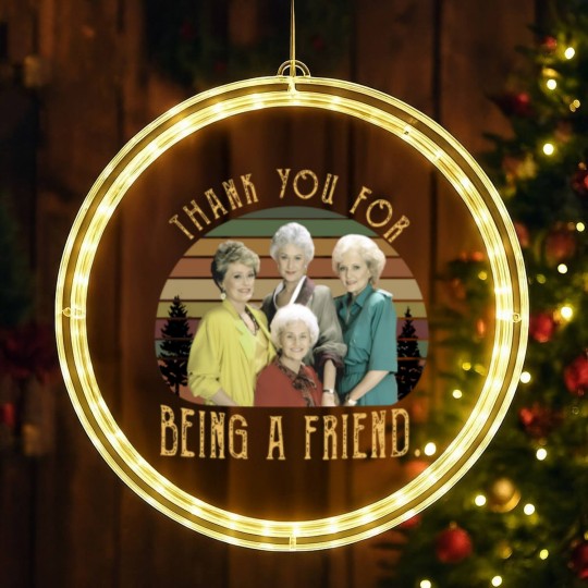 Discover The Stay Golden Thank You For Being A Friend 80s Vintage Sunset LED Christmas Window Lights