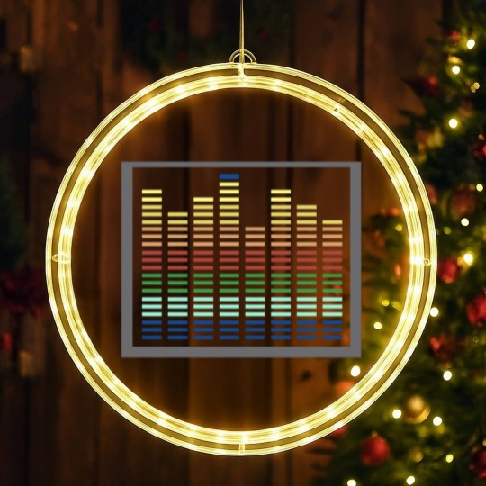 Discover Qualizer-El-Lit-Glowing-Sound-Activated-Gradient-Equalizer LED Christmas Window Lights