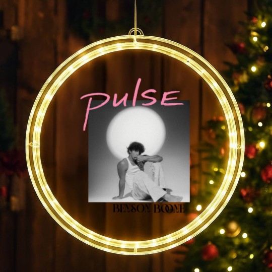 Discover Benson Boone New Song Pulse Retro Fanshionable LED Christmas Window Lights