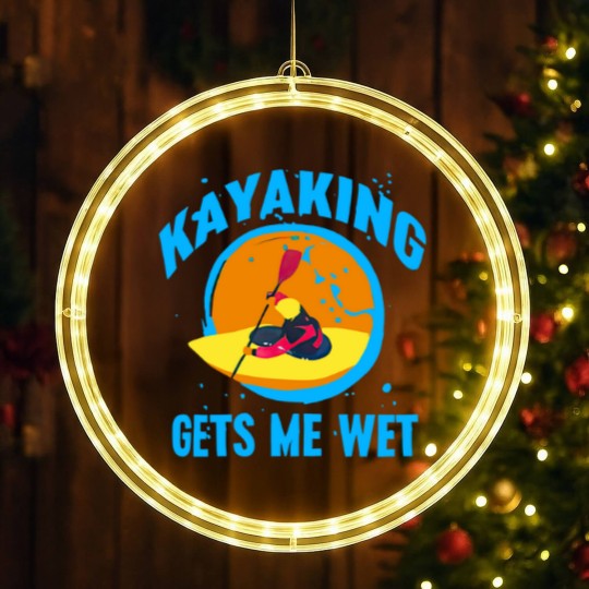 Discover Hubie Halloween Inspired "Kayaking Gets Me Wet" LED Christmas Window Lights