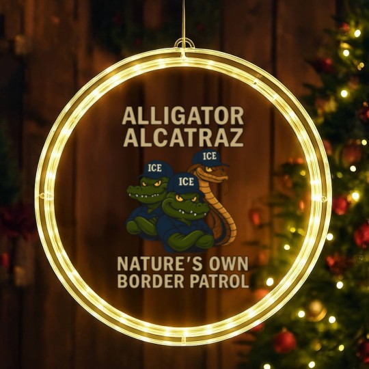 Discover Alligator-Alcatraz - Alligator Alcatraz Fl Retro - LED Christmas Window Lights