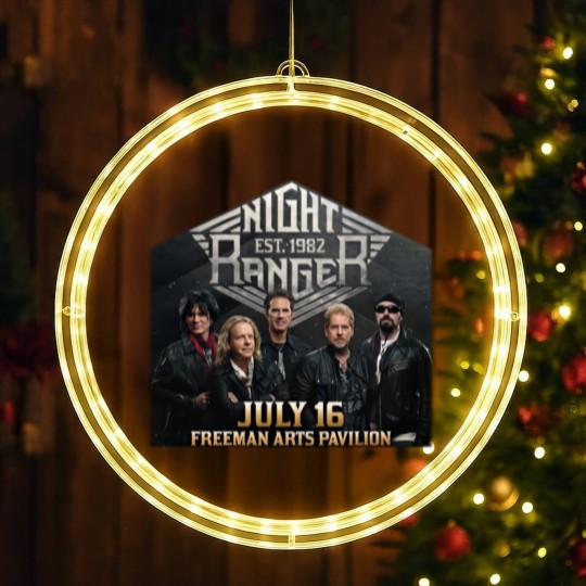 Discover New Night Ranger 2024 Tour Short Sleeve Gift For Fan LED Christmas Window Lights