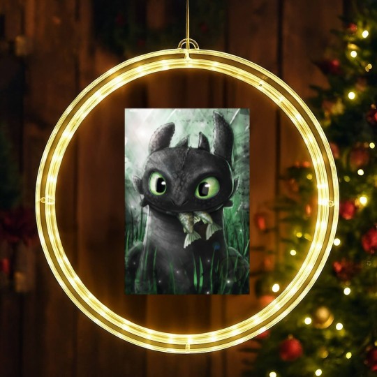 Discover How To Train Your Dragon, Toothless Gifts For Men & Women LED Christmas Window Lights