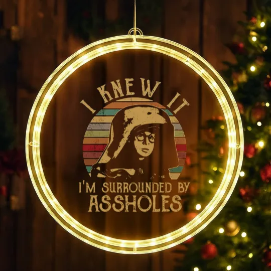 Discover Spaceballs Dark Helmet I Knew It Im Surrounded By Assholes Vintage LED Christmas Window Lights