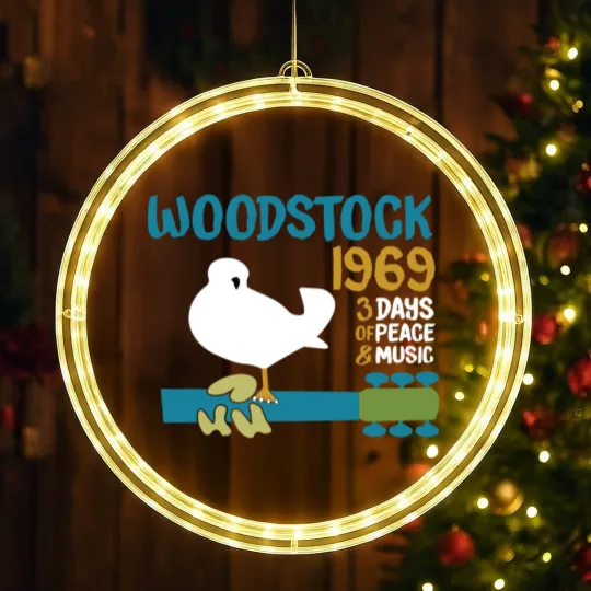 Discover woodstock 50th anniversary 1969 2020,Woodstock LED Christmas Window Lights,Woodstock 1969 ,Peace Love Bird - Woodstock - LED Christmas Window Lights