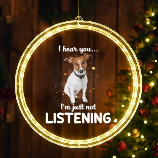 Discover Jack Russell Terrier I Hear You Not Listening Dog LED Christmas Window Lights