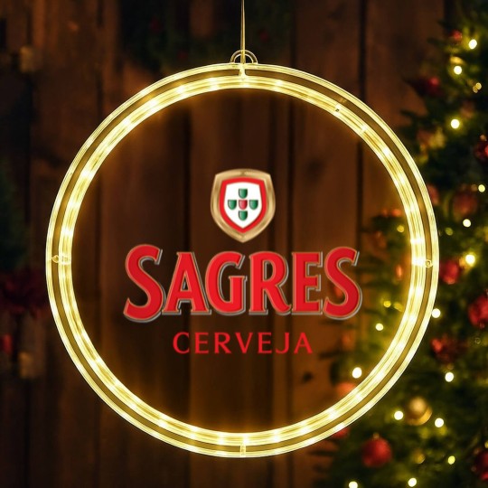 Discover Sagres Beer LED Christmas Window Lights