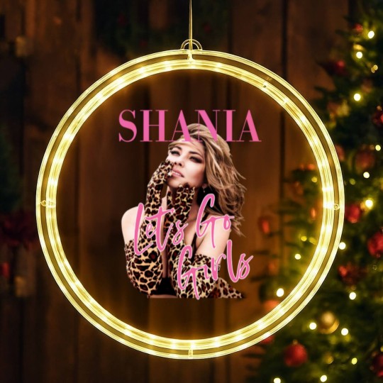 Discover Shania Twain Let's Go Girls Graphic LED Christmas Window Lights