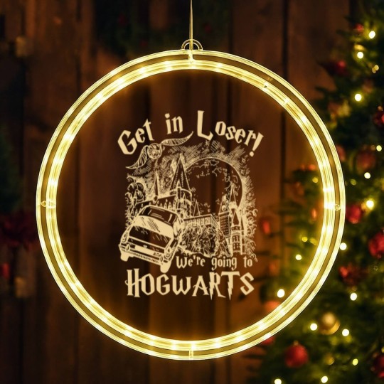 Discover Get In Loser We're Going To Hogwarts LED Christmas Window Lights