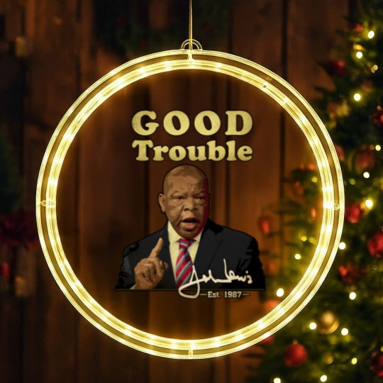 Discover Good trouble john lewis signature est 1987 Classic LED Christmas Window Lights