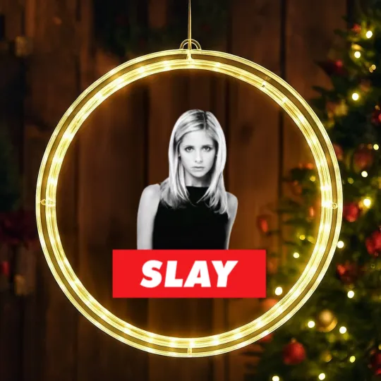 Discover Buffy The Vampire Slayer LED Christmas Window Lights, BTVS, Vintage Buffy LED Christmas Window Lights