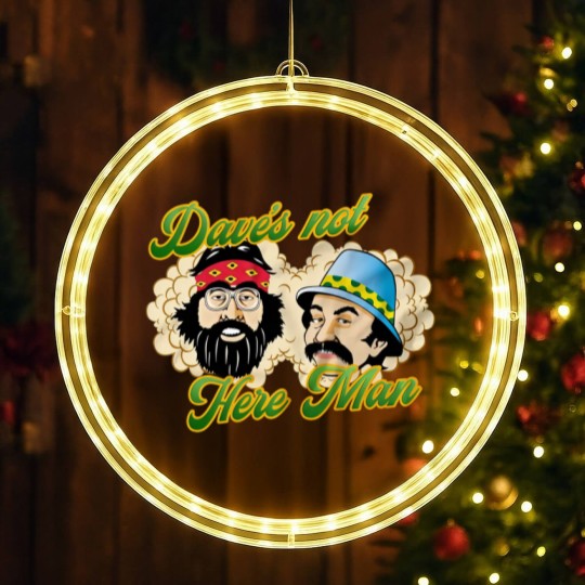 Discover Daves Not Here Man LED Christmas Window Lights, Cheech And Chong LED Christmas Window Lights