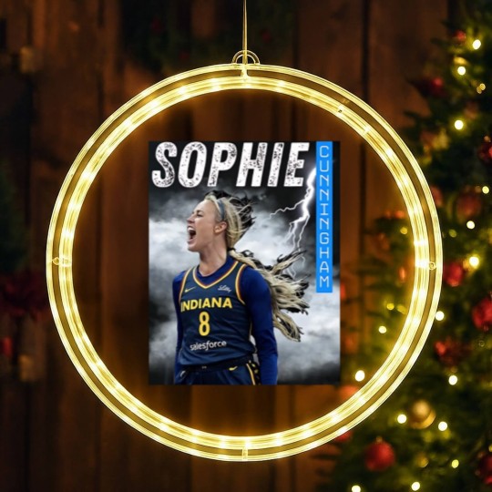 Discover Sophie Cunningham Graphic LED Christmas Window Lights, Basketball Fan Gifts