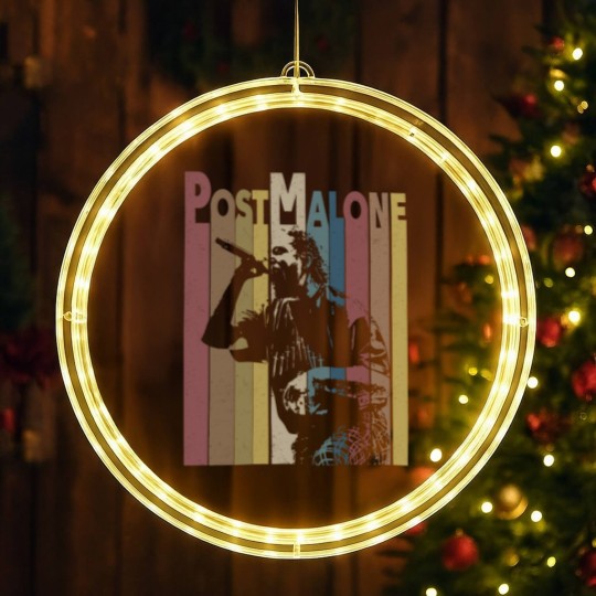 Discover Post Malone Rap Twelve Carat Tour LED Christmas Window Lights, Post Malone LED Christmas Window Lights, Post Malone Merch
