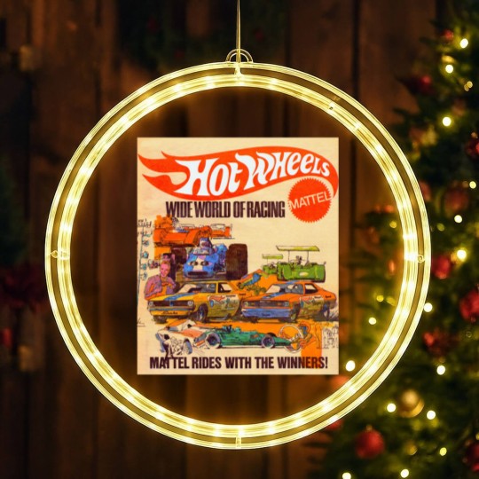 Discover Hot Wheels Vintage Wide World of Racing LED Christmas Window Lights