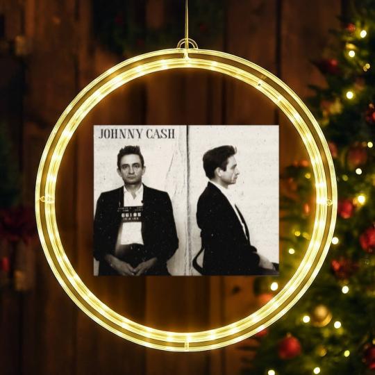 Discover Johnny Cash Mugshot Country Rock LED Christmas Window Lights. Johnny Cash
