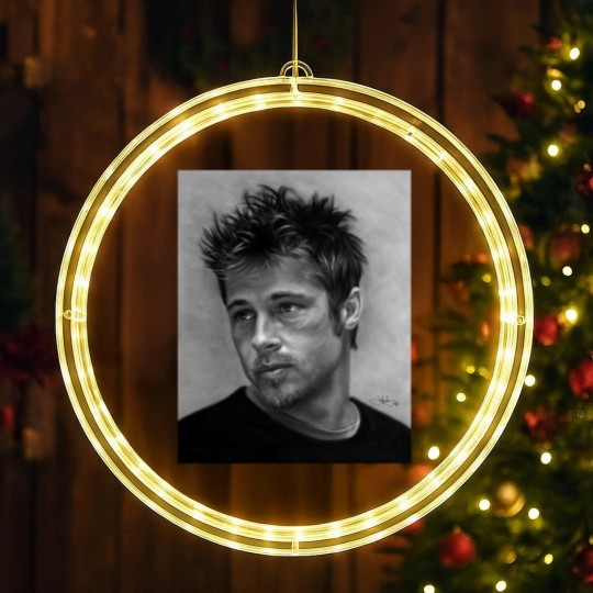 Discover Brad Pitt drawing Classic Unisex LED Christmas Window Lights