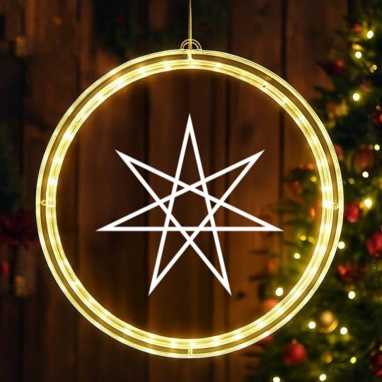 Discover Otherkin Seven Pointed Star LED Christmas Window Lights