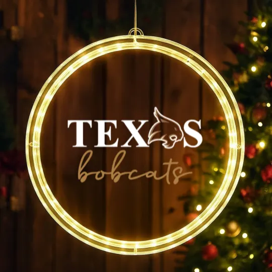 Discover Texas State Bobcats - Texas State bobcats LED Christmas Window Lights  - Bobcats LED Christmas Window Lights - Texas Bobcats  - Eat Em up bobcats LED Christmas Window Lights - TXST bobcats
