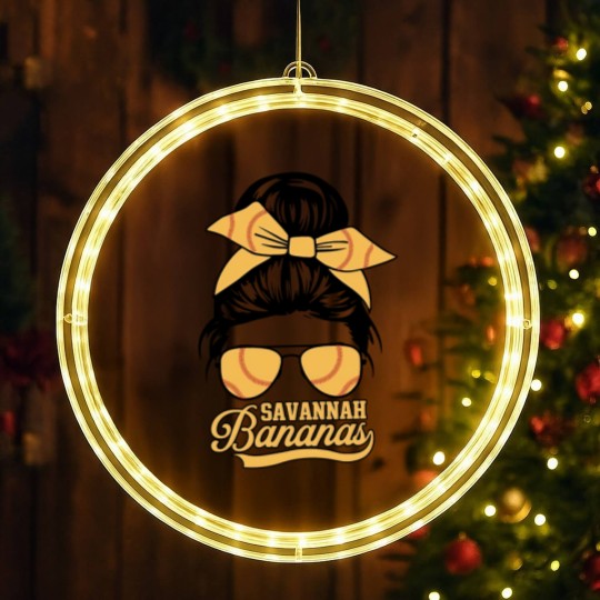 Discover Savannah Bananas Baseball, BANANAS BASEBALL LED Christmas Window Lights