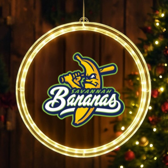 Discover #Savannah #Bananas Baseball Men Women LED Christmas Window Lights