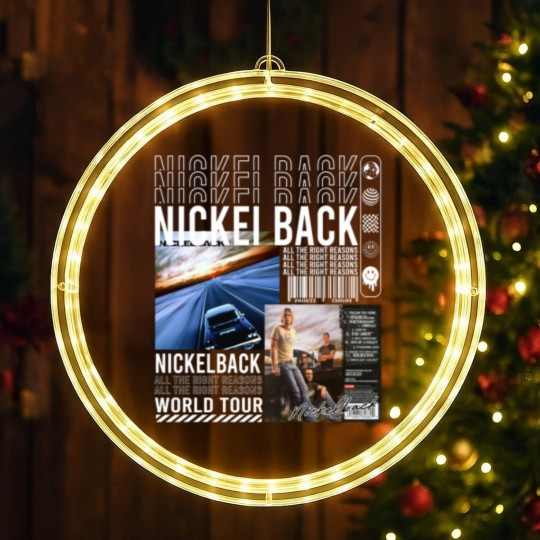 Discover Nickelback Music LED Christmas Window Lights, Merch Vintage Get Rollin' Tour 2023 LED Christmas Window Lights