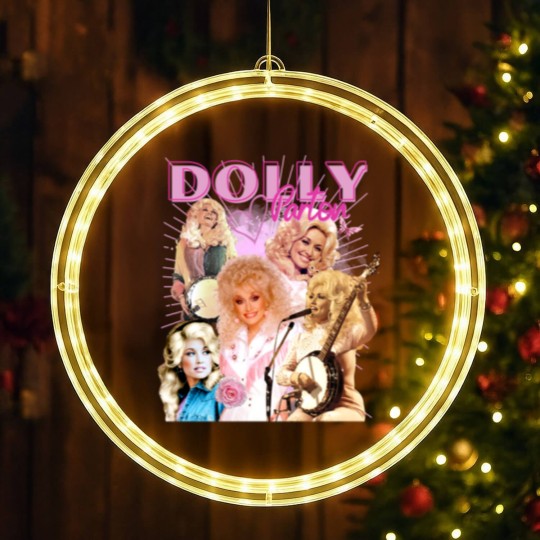 Discover Vintage Dolly Parton Country Music Fan NashvilleT LED Christmas Window Lights