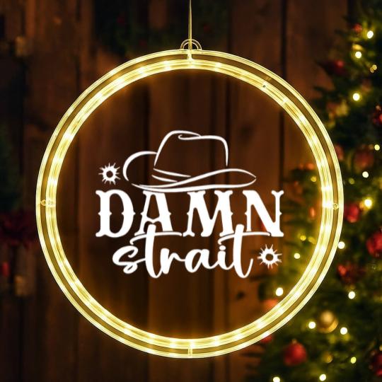 Discover Damn Strait, Country Music LED Christmas Window Lights