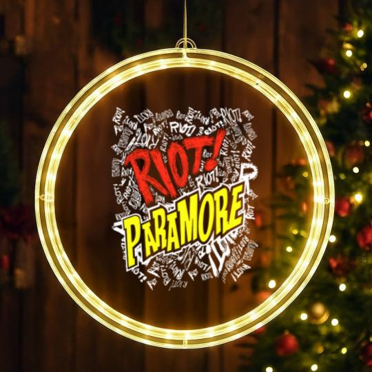 Discover Riot Paramore LED Christmas Window Lights, Rock Band LED Christmas Window Lights, Paramore 90s LED Christmas Window Lights