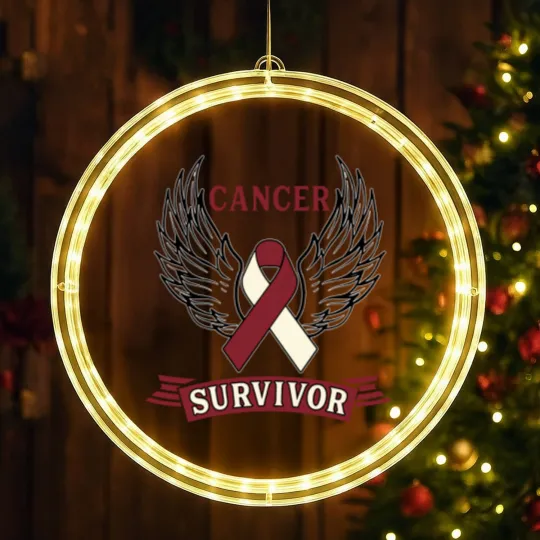 Discover Cancer Survivor Head and Neck Cancer LED Christmas Window Lights