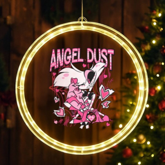 Discover Hazbin Hotel Angel Dust And Fat Nugget Cute LED Christmas Window Lights