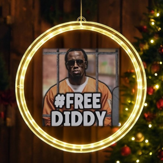 Discover Free Diddy LED Christmas Window Lights #freediddy LED Christmas Window Lights P Diddy Rapper LED Christmas Window Lights