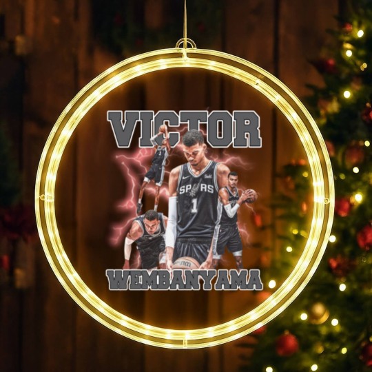 Discover Victor Wembanyama Unisex LED Christmas Window Lights, Victor Wembanyama Graphic