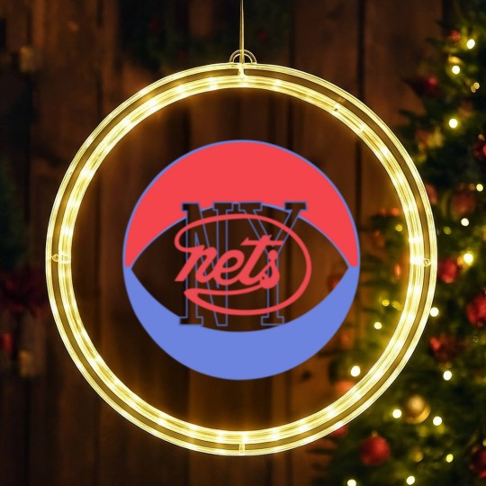 Discover ny nets ABA vintage basketball LED Christmas Window Lights