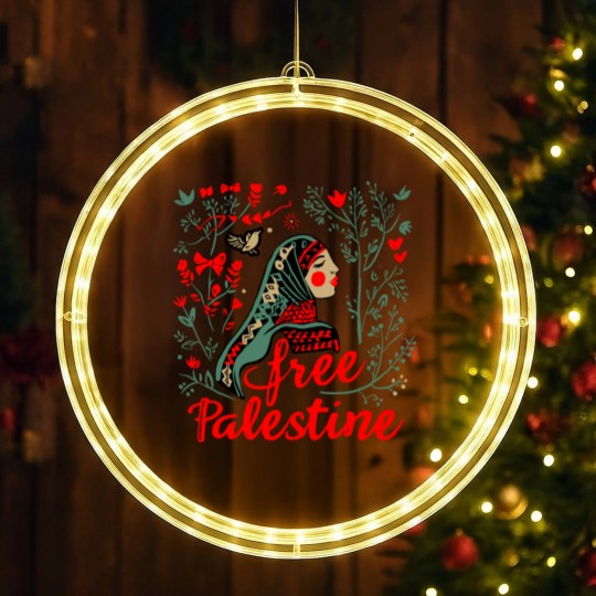 Discover Free Palestine Unisex LED Christmas Window Lights