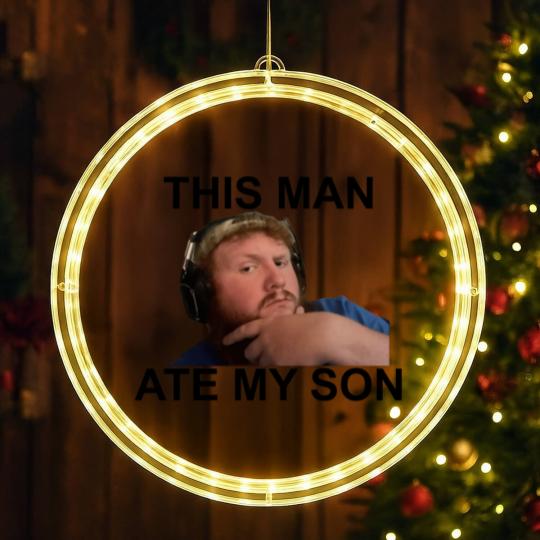 Discover Caseoh This man ate my son funny meme LED Christmas Window Lights