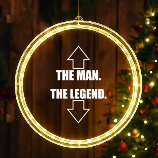 Discover The Man The Legend LED Christmas Window Lights