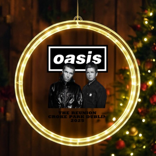 Discover Oasis Croke Park Dublin 2025 The Reunion graphic LED Christmas Window Lights