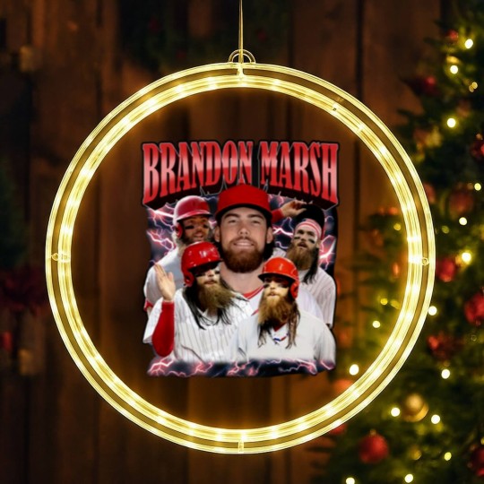 Discover Bran!don Marsh LED Christmas Window Lights, Brandon Baseball Player Marsh LED Christmas Window Lights