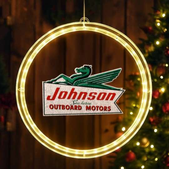 Discover JOHNSON VINTAGE OUTBOARD MOTORS USA LED Christmas Window Lights