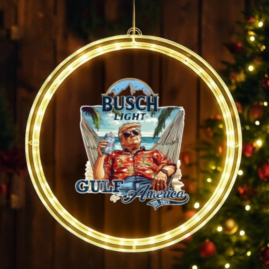 Discover Gulf of America Beer LED Christmas Window Lights
