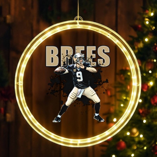 Discover Saints LED Christmas Window Lights- drew brees football LED Christmas Window Lights