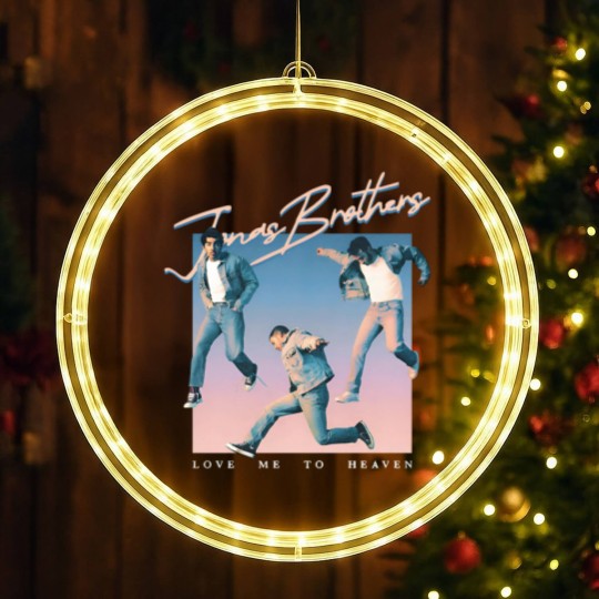 Discover Jonas Brothers Love Me To Heaven Single Cover Retro LED Christmas Window Lights