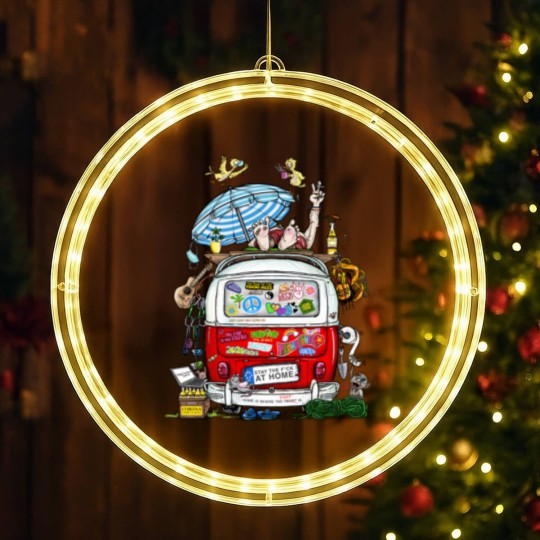 Discover Hippie van LED Christmas Window Lights