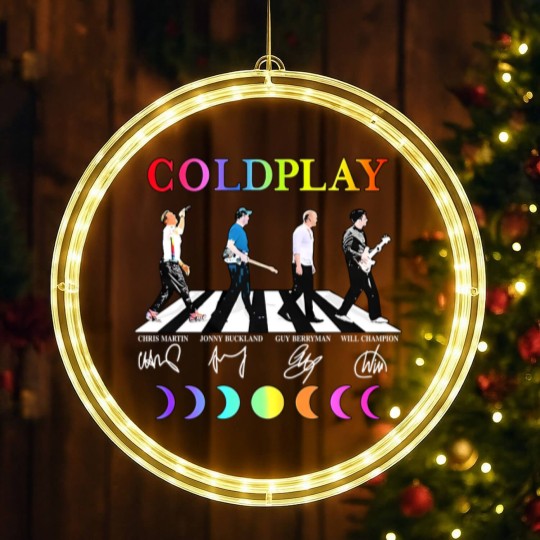 Discover Coldplay Band LED Christmas Window Lights Round