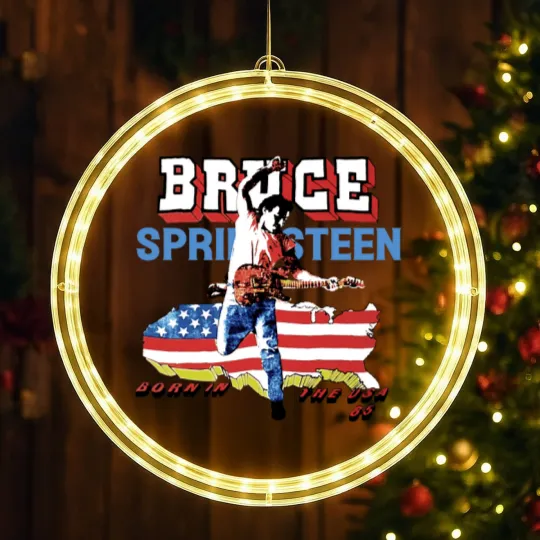 Discover Bruce Springsteen Bon In The Usa LED Christmas Window Lights, Vintage Bruce Springsteen Concert S-5Xl